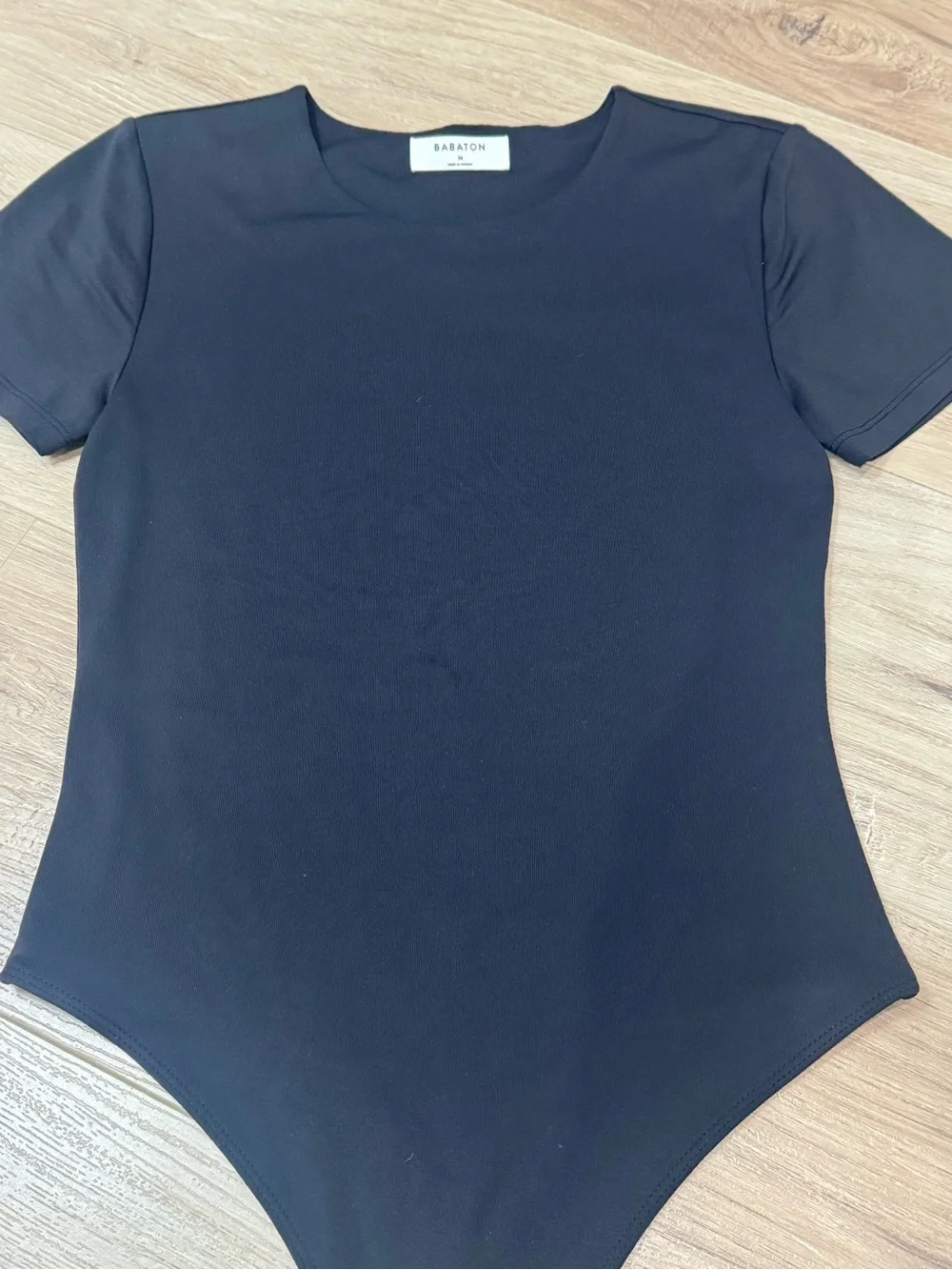 Aritzia/Babaton line Black Short Sleeve Bodysuit